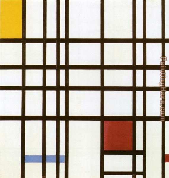 Piet Mondrian Composition with Red Yellow and Blue